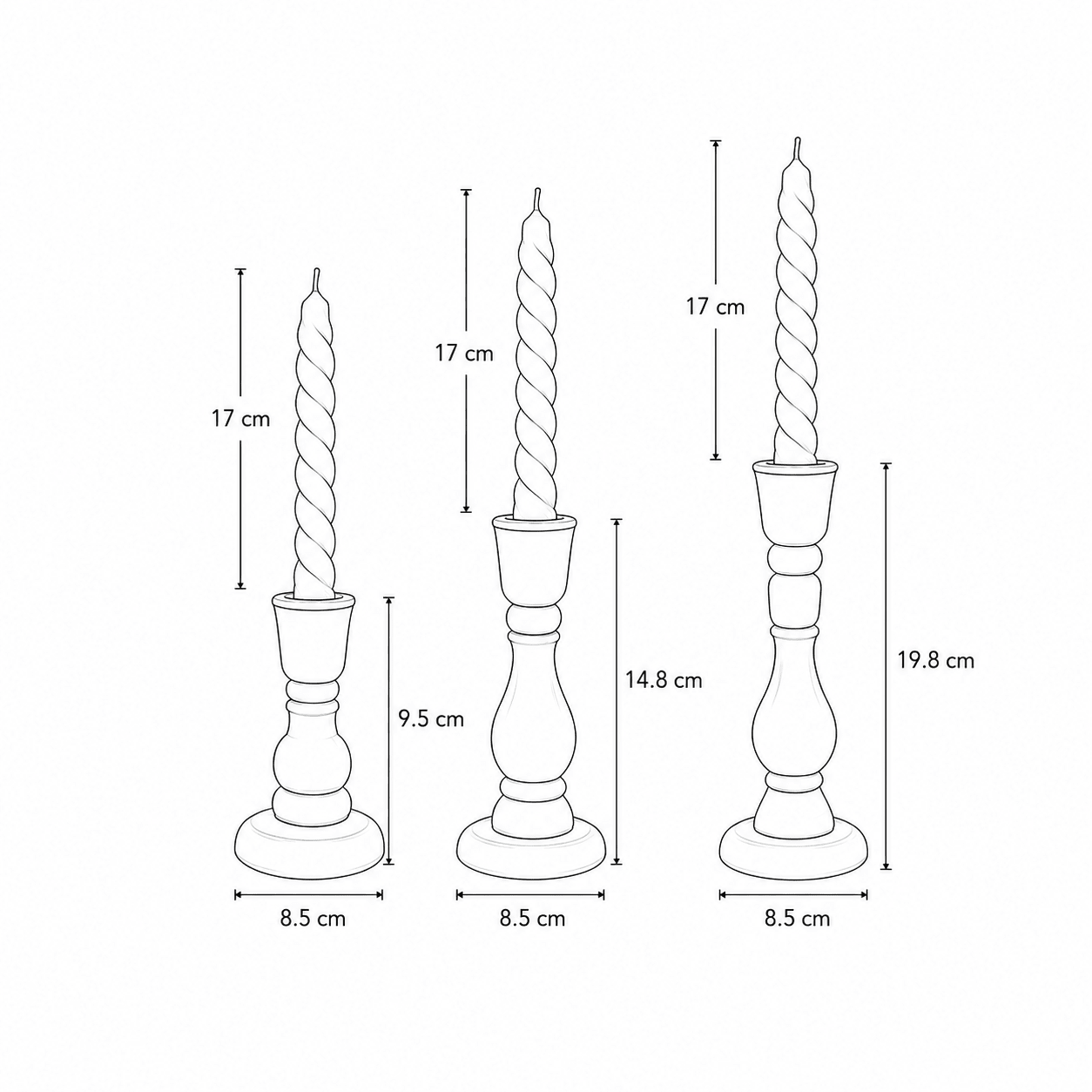 Set Candelabros Roma - Cala de Oro
