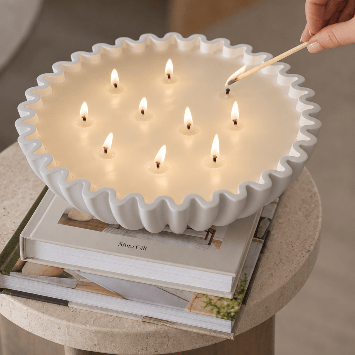 Vela Dahlia Blanca - Cala de Oro